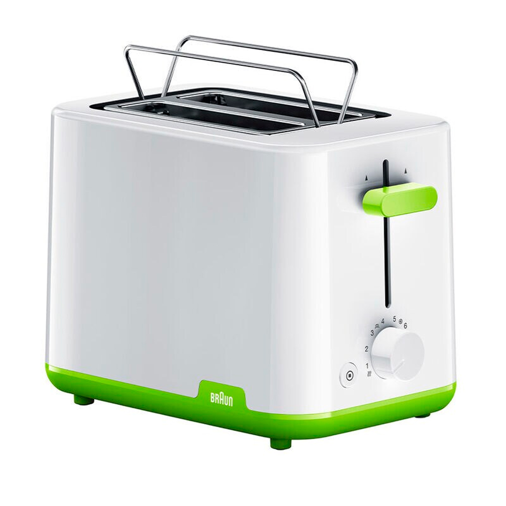 Тостер Braun HT1010GR, белый/зеленый