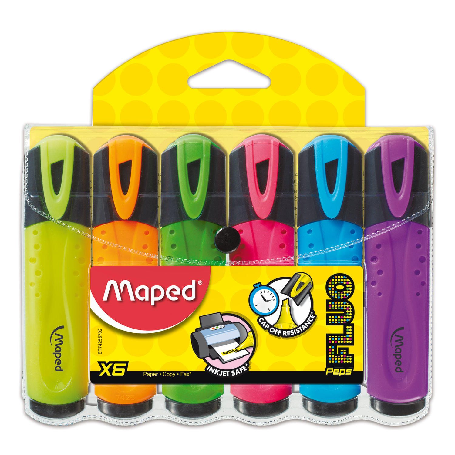 

Набор текстовыделителей Maped Fluo Pep's Classic 1-5мм ассорти 6 742557, Fluo Pep's Classic