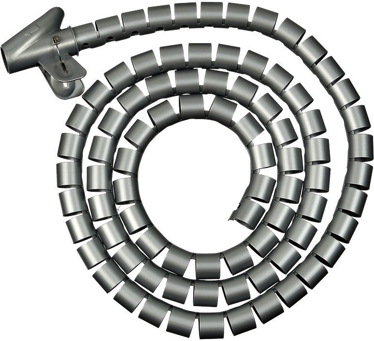 

Органайзер кабельный BURO Spiral Hose, спиральный, пластик серебристый (BHP CG252S), Spiral Hose