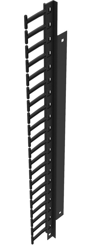 Органайзер кабельный C3 Solutions C3.OP4801, вертикальный, 48U, металл, с пальцами черный (C3.OP4801)