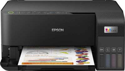 МФУ струйный Epson EcoTank L3550, A4, цветной, 15 стр/мин (A4 ч/б), 8 стр/мин (A4 цв.), 4800x1200dpi, СНПЧ, Wi-Fi, USB, черный (C11CK59405)