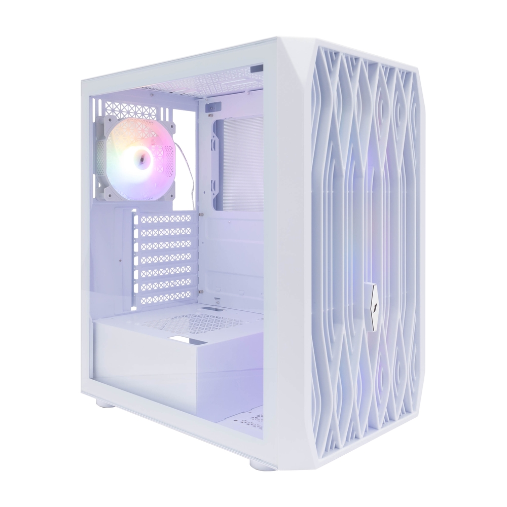 

Корпус 1STPLAYER ARIYA AY7, ATX, Midi-Tower, USB 3.0, RGB подсветка, белый, без БП (AY7-BK-4F1), ARIYA AY7