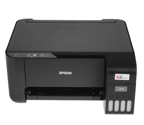МФУ струйный Epson EcoTank L3218, A4, цветной, 33 стр/мин (A4 ч/б), 18 стр/мин (A4 цв.), 5760x1440dpi, СНПЧ, USB, черный (C11CJ68512) б/у, после ремонта (ремонт авторизованным СЦ), следы эксплуатации, небольшие потертости, полный комплект, заканчиваются черные чернила