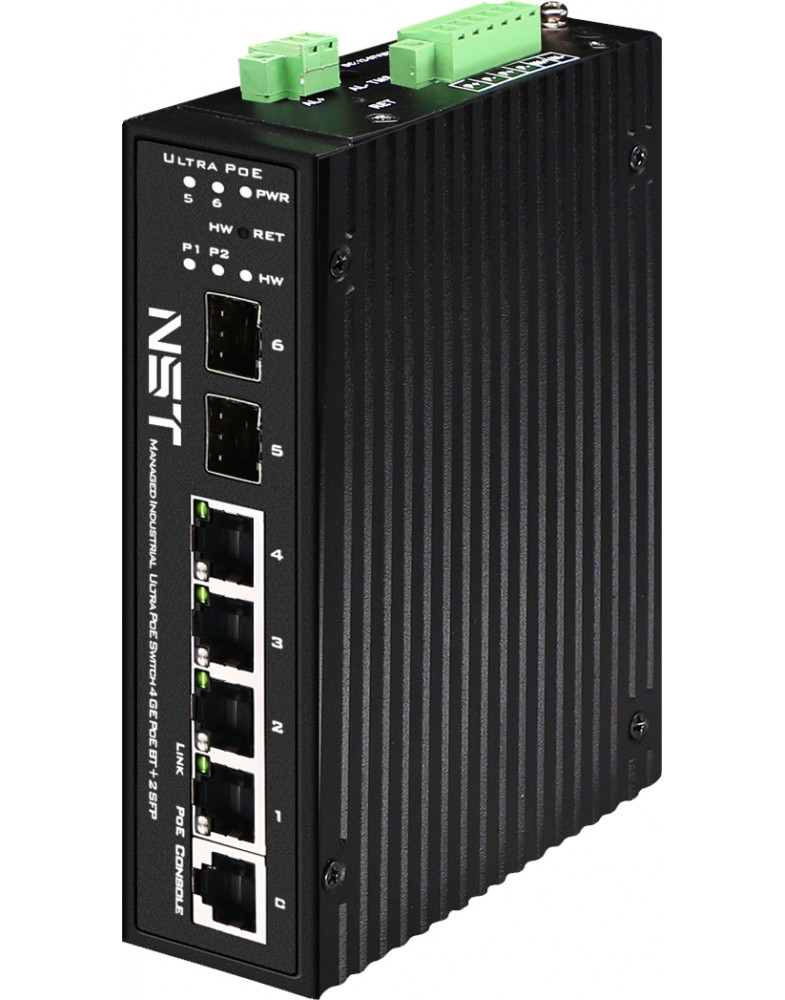 

Коммутатор NST NS-SW-4G2G-PL/IM, управляемый, кол-во портов: 4x1 Гбит/с, кол-во SFP/uplink: SFP 2x1 Гбит/с, на DIN-рейку, PoE:4x90 Вт (макс. 180 Вт) (NS-SW-4G2G-PL/IM), NS-SW-4G2G-PL/IM