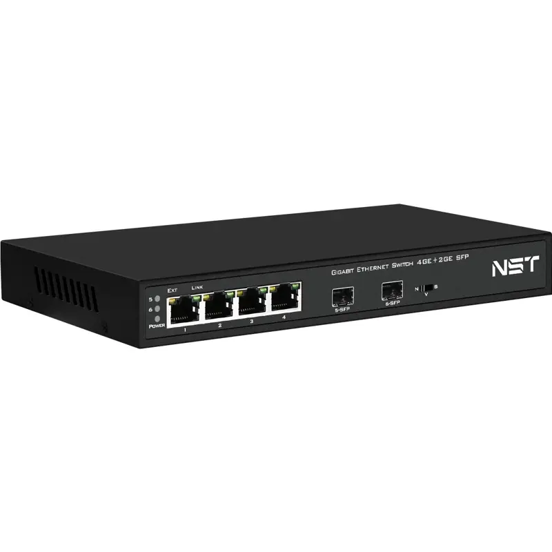 Коммутатор NST NS-SW-4G2G, кол-во портов: 4x1 Гбит/с, кол-во SFP/uplink: SFP 2x1 Гбит/с (NS-SW-4G2G)