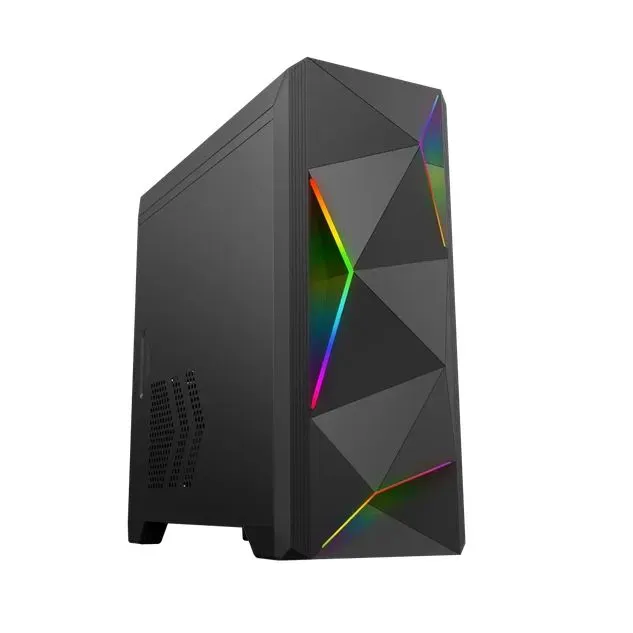 Корпус Zircon Ares, mATX, Midi-Tower, 2xUSB 3.0, RGB подсветка, черный, без БП (Ares Zircon)