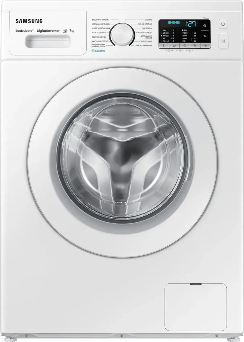 

Стиральная машина Samsung WW5100A, 7 кг, 1200 об/мин, белый (WW70AG5S21EELP), WW5100A