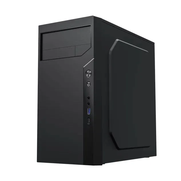 Корпус Zircon IVA BK, mATX, Midi-Tower, USB 3.0, USB Type-C, черный, 450 Вт (IVA BK)