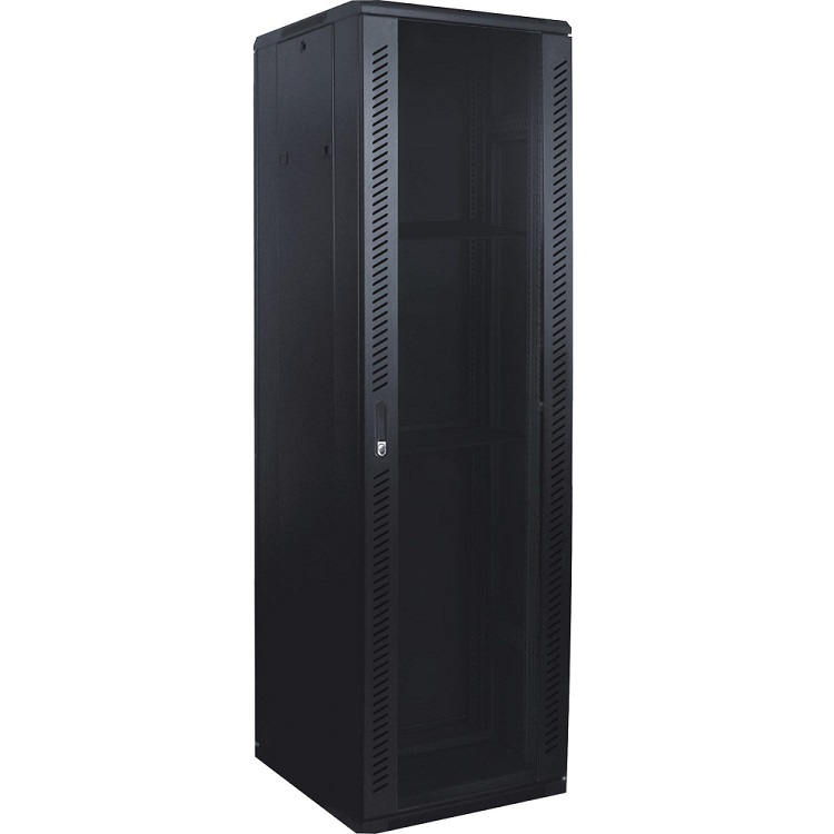 Шкаф телекоммуникационный напольный 42U 600x1000 мм, стекло/металл, черный, 5bites FF61-42B (FF61-42B)
