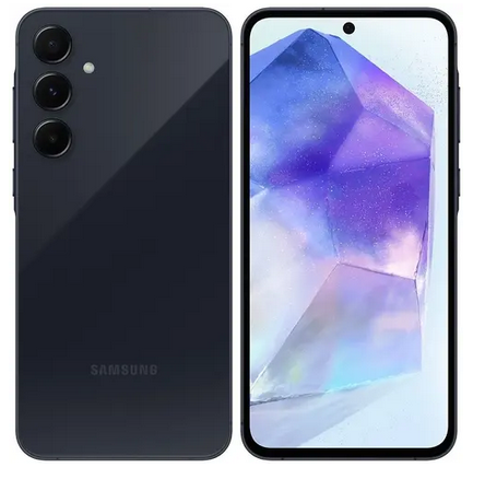 

Смартфон Samsung Galaxy A55 5G, 6.5" 2340x1080 AMOLED, Samsung Exynos 1480, 8Gb RAM, 128Gb, 3G/4G/5G, NFC, Wi-Fi, BT, 3xCam, 2-Sim, 5000 мА⋅ч, USB Type-C, Android 14, темно-синий (SM-A556EZKASKZ), Galaxy A55 5G