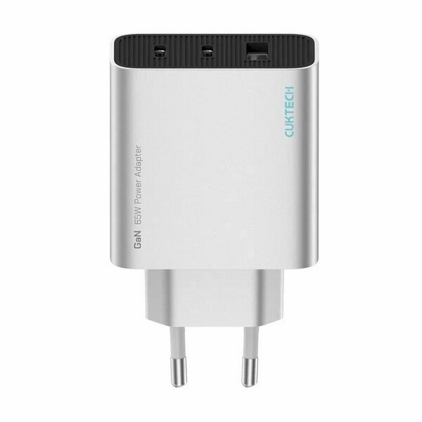 Сетевое зарядное устройство CUKTECH 2C1A 65 Вт, USB, 2xUSB type-C, Quick Charge, 3А, серый (A15C EU)