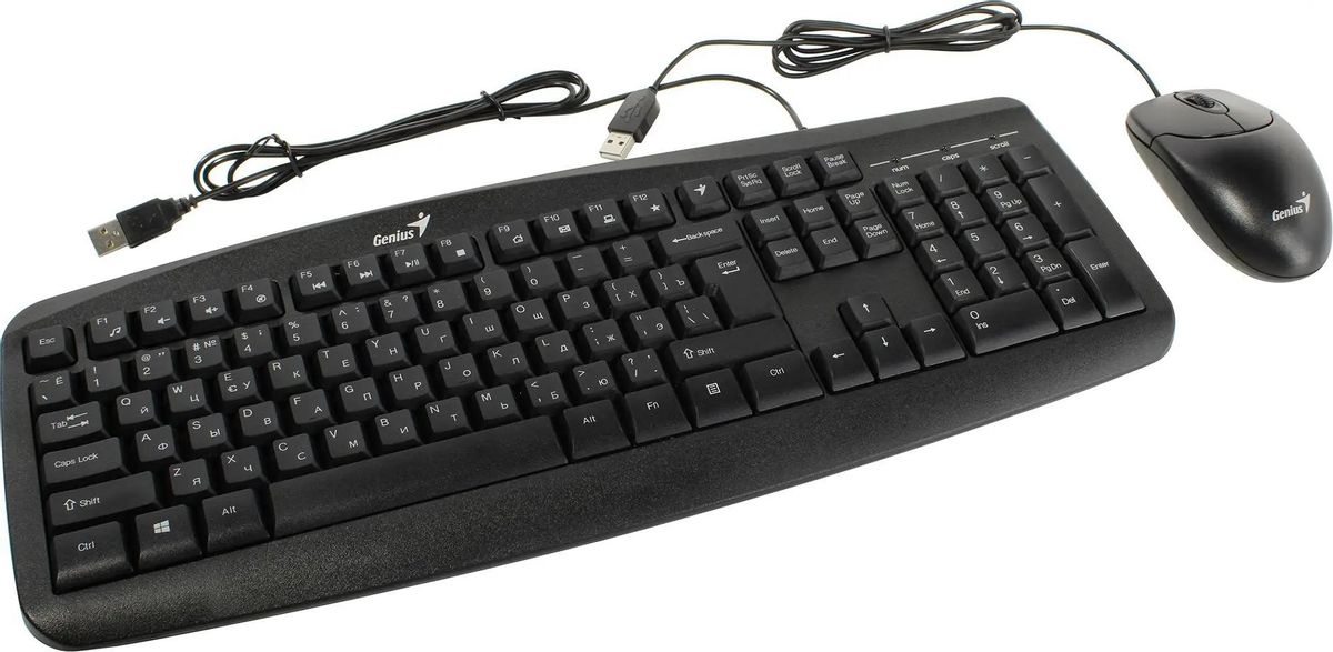 

Клавиатура + мышь Genius Smart KM-200, USB, черный (31330003402/31330003416), Smart KM-200