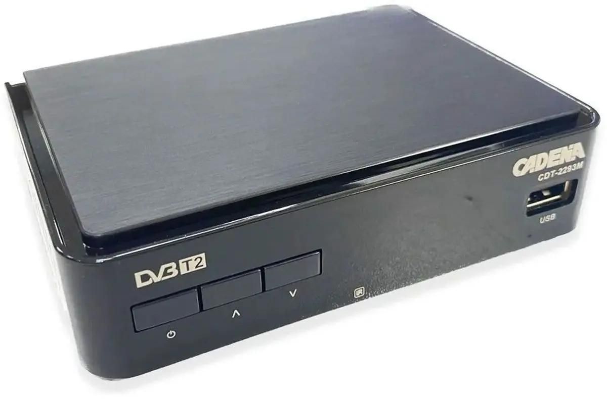 

Приставка для цифрового ТВ Cadena CDT-2293M, DVB-T2, HDMI, RCA, RF (046/91/00055105), CDT-2293M