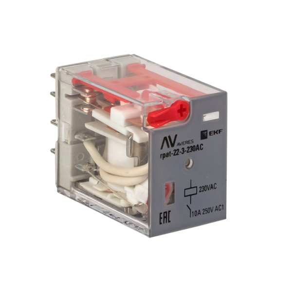 

Реле промежуточное EKF Averes rpat-22-3-230AC, 10А, 230В (rpat-22-3-230AC), rpat-22-3-230AC