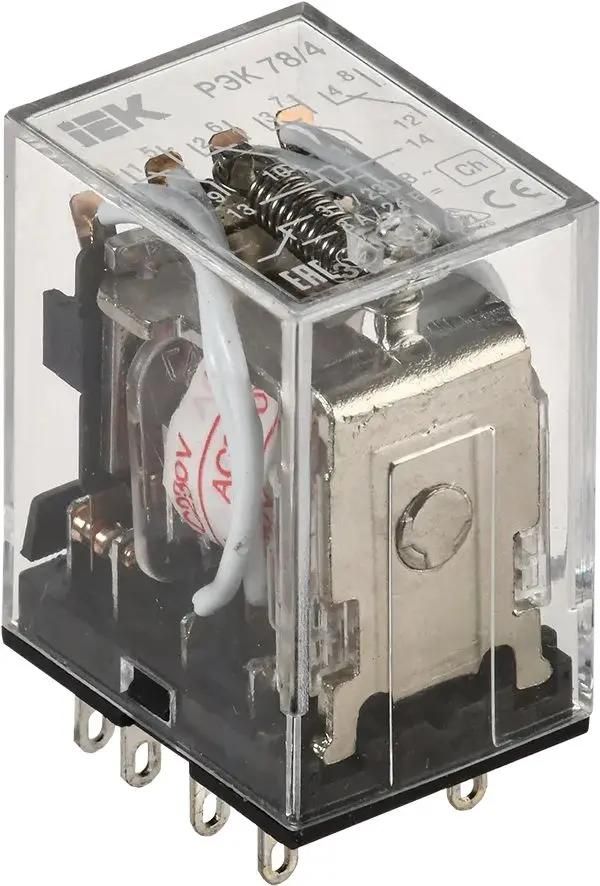 

Реле промежуточное IEK РЭК78/4(MY4), 3А, 220В (RRP20-4-03-220A), РЭК78/4(MY4)