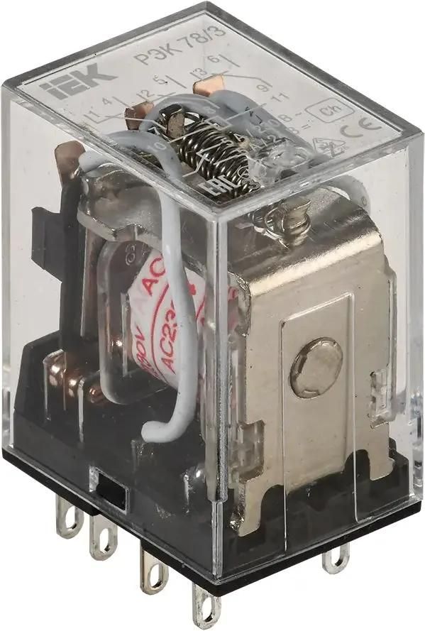 

Реле промежуточное IEK РЭК78/3(MY3), 5А, 220В (RRP20-3-05-220A), РЭК78/3(MY3)