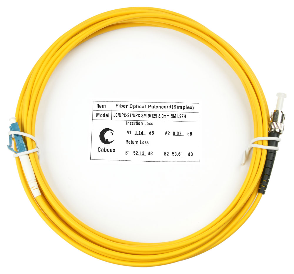 

Патч-корд оптический Cabeus FOP(s)-9-LC-ST-15m, LC/UPC-ST/UPC, одномодовый, 9/125, OS2, одинарный, 15 м, LSZH, желтый (FOP(s)-9-LC-ST-15m), FOP(s)-9-LC-ST-15m