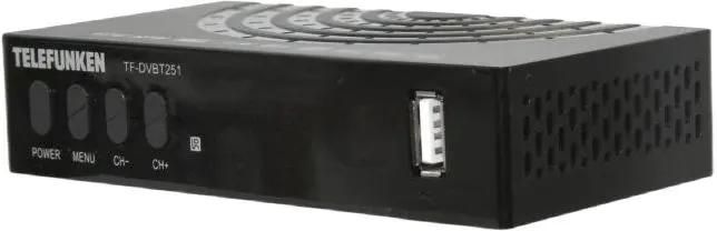 

Приставка для цифрового ТВ TELEFUNKEN TF-DVBT251, DVB-T2/DVB-T, HDMI, RCA, RF (TF-DVBT251(ЧЕРНЫЙ)), TF-DVBT251
