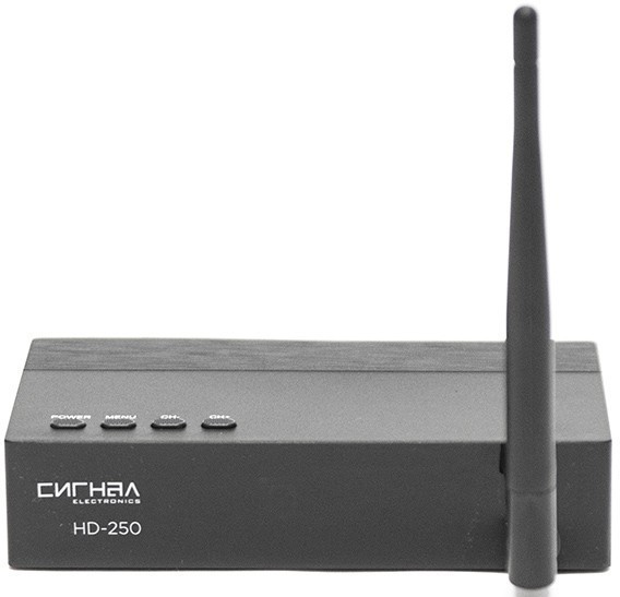 Приставка для цифрового ТВ Сигнал Эфир HD-250, DVB-T2/DVB-T/DVB-C, HDMI, RCA, RF (17250)