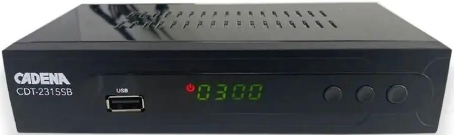 Приставка для цифрового ТВ Cadena CDT-2315SB, DVB-T2, HDMI, RCA, RF (046/91/00055677)