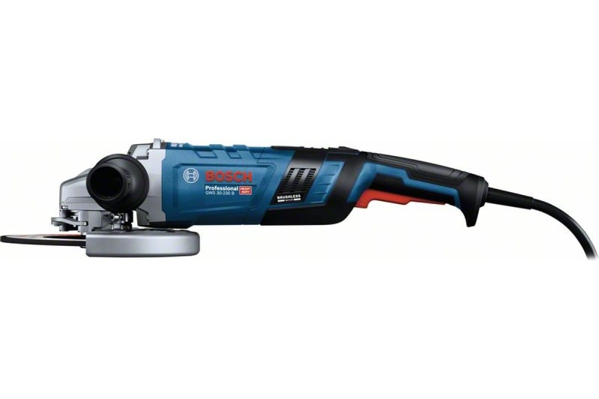 

УШМ (болгарка) BOSCH GWS 30-230 B, сетевая, 2.8 кВт, 23 см, 6500 об/мин, 5.9 кг (06018G1000), GWS 30-230 B