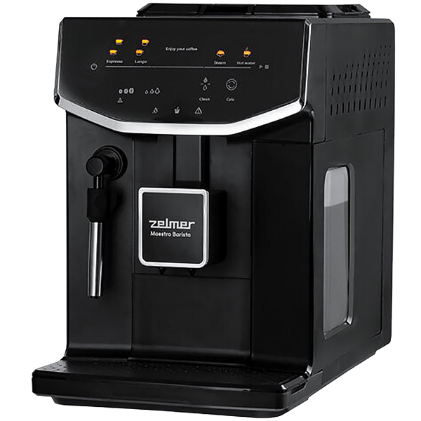 

Кофеварка автоматическая ZELMER Maestro Barista ZCM8121, 1.55 кВт, кофе молотый / зерновой, 2 л, капучинатор, черный (71705258P), ZCM8121