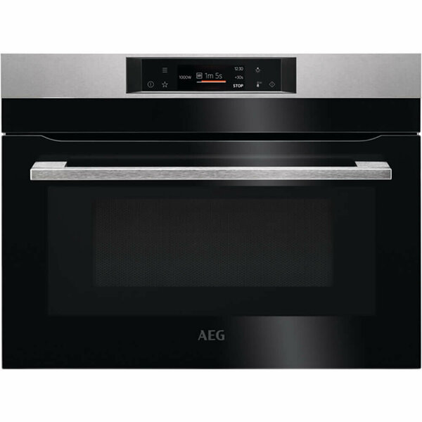 

Микроволновая печь встраиваемая AEG KMK721880M 42 л, 1 кВт, гриль, черный/серебристый (KMK721880M), KMK721880M