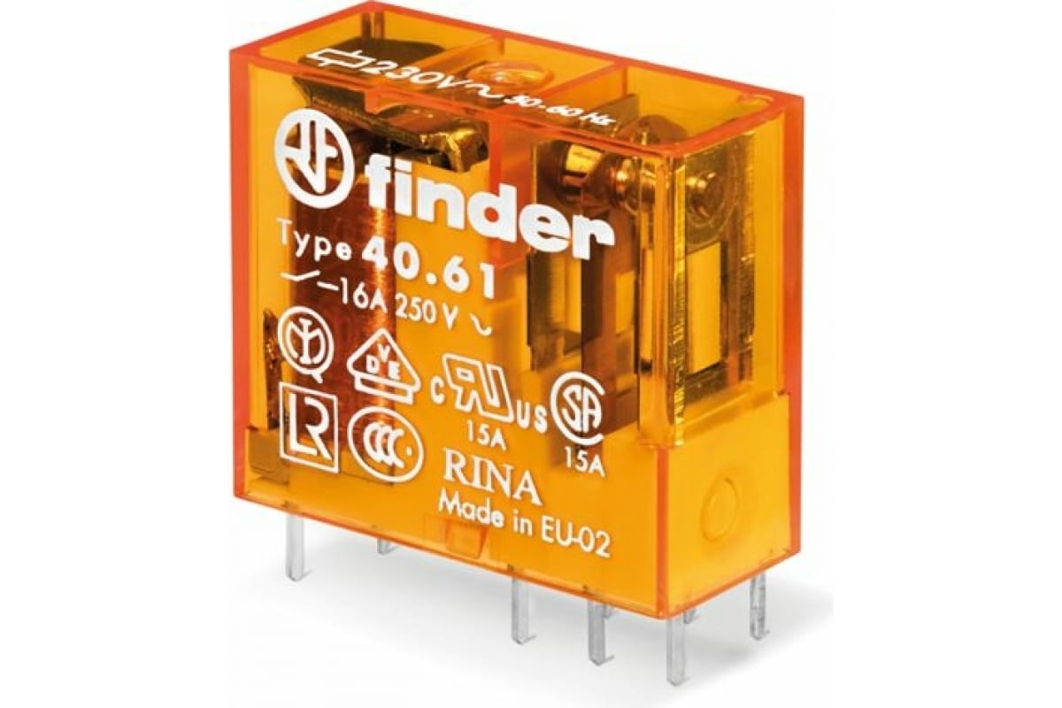 Реле миниатюрное FINDER, 16А, 24В (406190240000) - фото 1