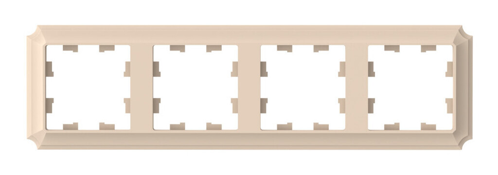 

Рамка Systeme Electric AtlasDesign Antique, горизонтальная и вертикальная, 4-поста, песочный (ATN101204)