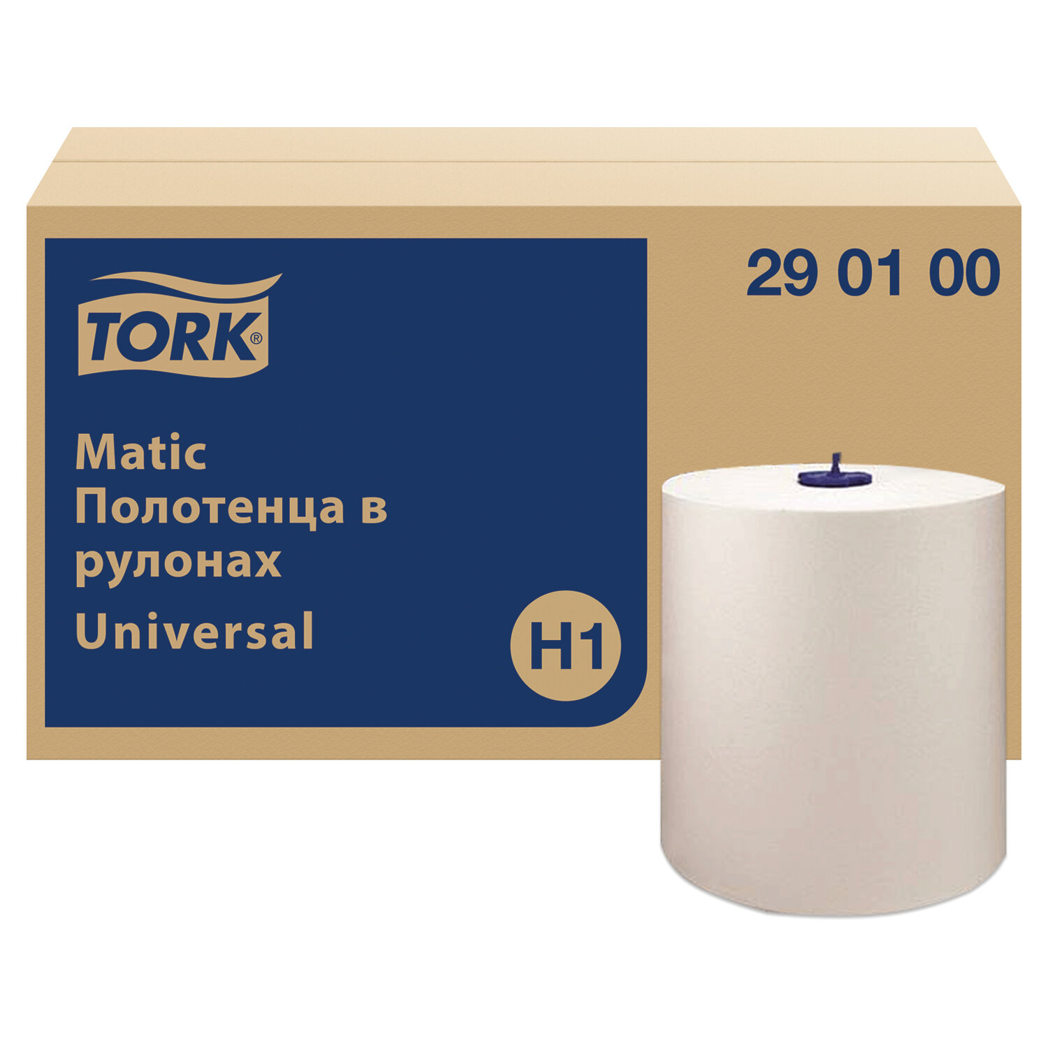 Полотенца бумажные TORK Matic, слоев: 1, длина 280 м, белый, 6 шт. (290100)