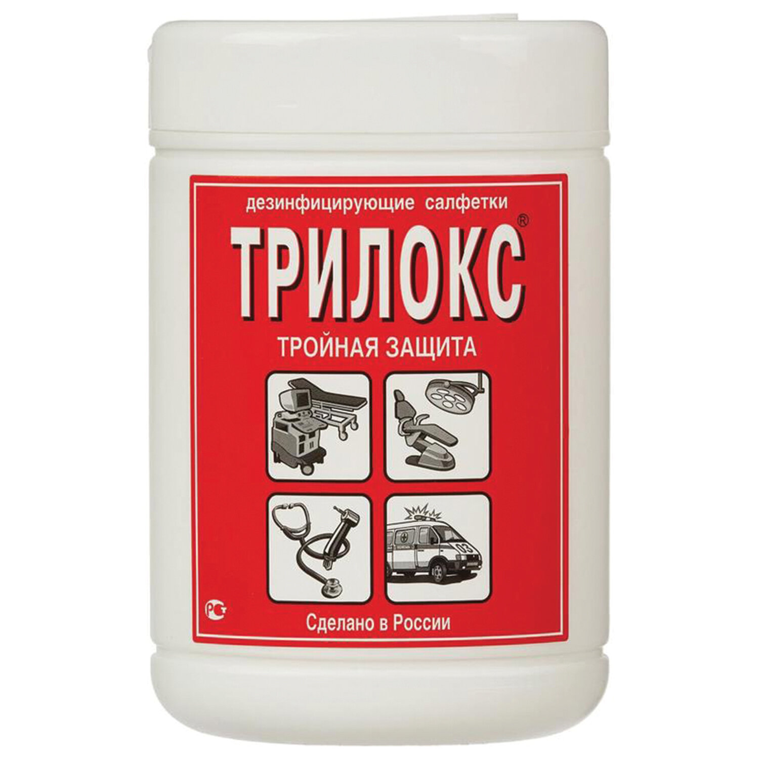 Салфетки антисептические ТРИЛОКС 90 шт. для поверхностей (ДСТ-90)
