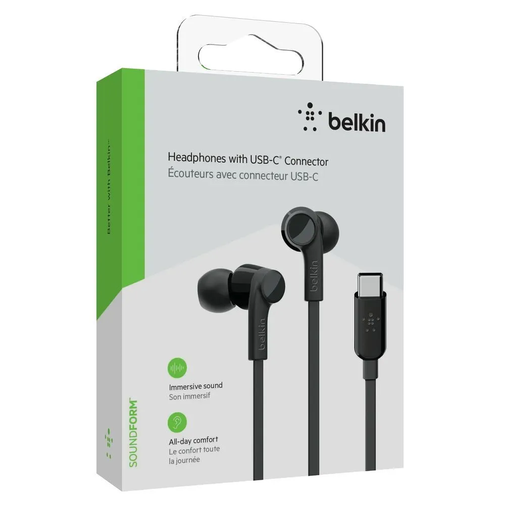 

Проводная гарнитура Belkin SOUNDFORM , USB Type-C, черный (G3H0002btBLK), SOUNDFORM