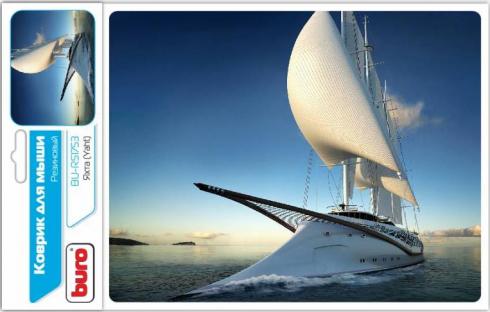 

Коврик для мыши Buro Яхта, 230x180x2мм, принт (BU-R51753), Яхта