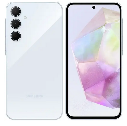 

Смартфон Samsung Galaxy A35 5G, 6.6" 2340x1080 AMOLED, Samsung Exynos 1380, 8Gb RAM, 128Gb, 3G/4G/5G, NFC, Wi-Fi, BT, 3xCam, 2-Sim, 5000 мА⋅ч, USB Type-C, Android 14, голубой (SM-A356ELBDSKZ), Galaxy A35 5G