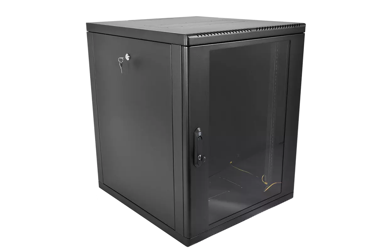 

Шкаф телекоммуникационный настенный 12U 600x520 мм, стекло/металл, черный, разборный, ЦМО ШРН-М-12.500-9005 (ШРН-М-12.500-9005), ШРН-М-12.500-9005