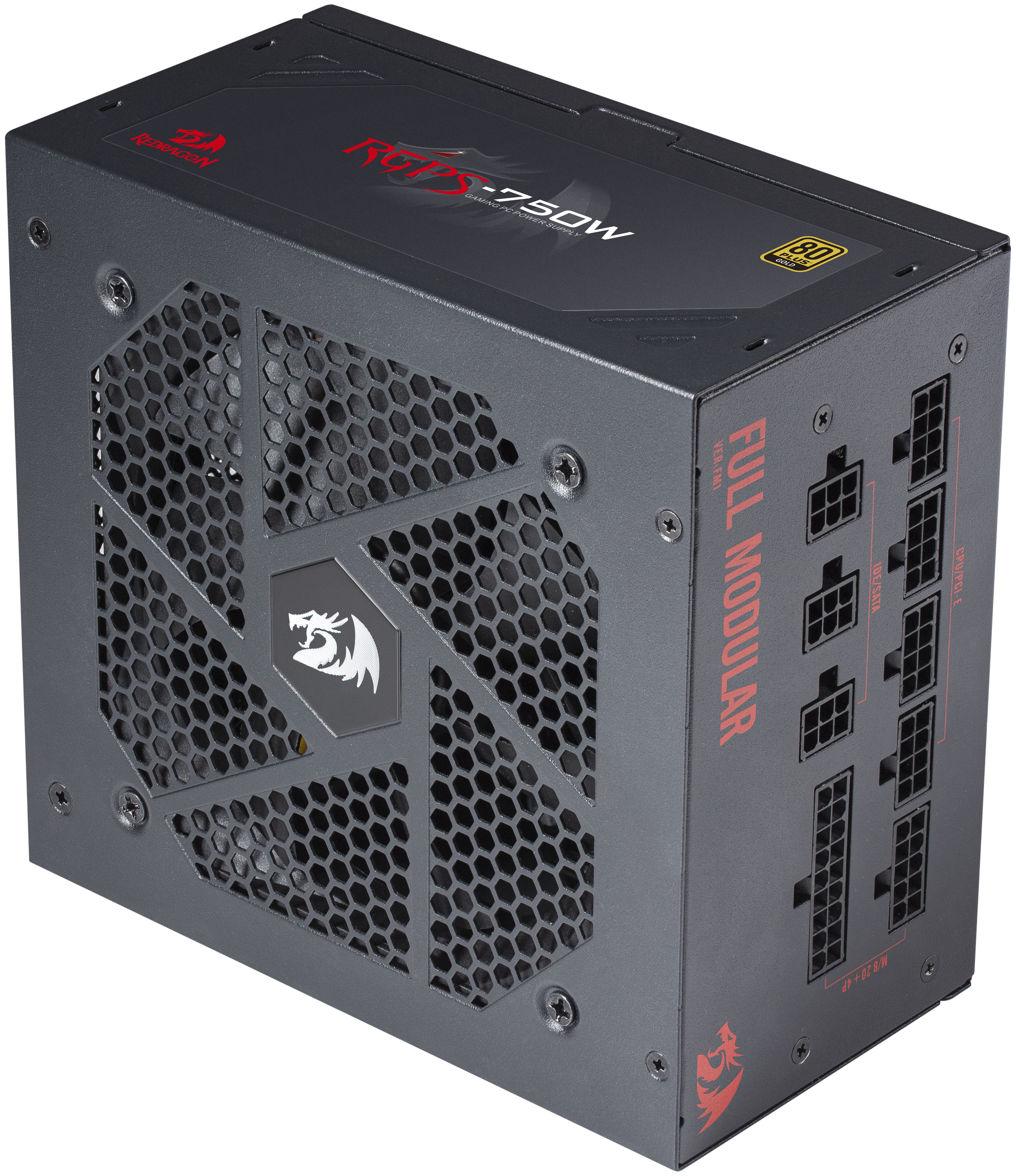 Блок питания 750 Вт ATX Redragon RGPS-750W, 140 мм, 80 Plus Gold, Retail (70488)