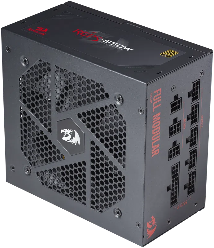 Блок питания 850 Вт, Redragon RGPS-850W, 140 мм 80 Plus Gold