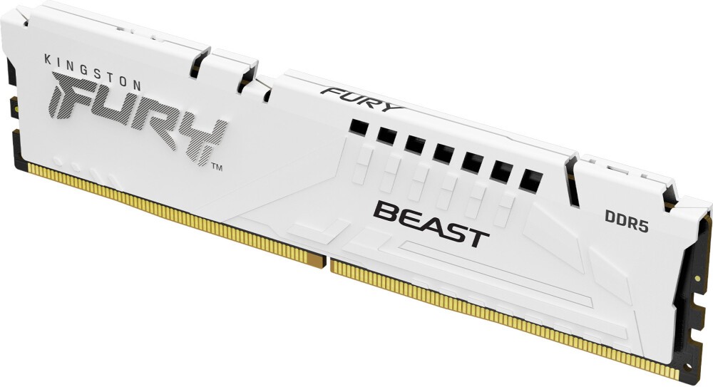 

Память DDR5 DIMM 16Gb, 6000MHz, CL40, 1.35V, Kingston, FURY Beast White (KF560C40BW-16) Retail, KF560C40BW-16