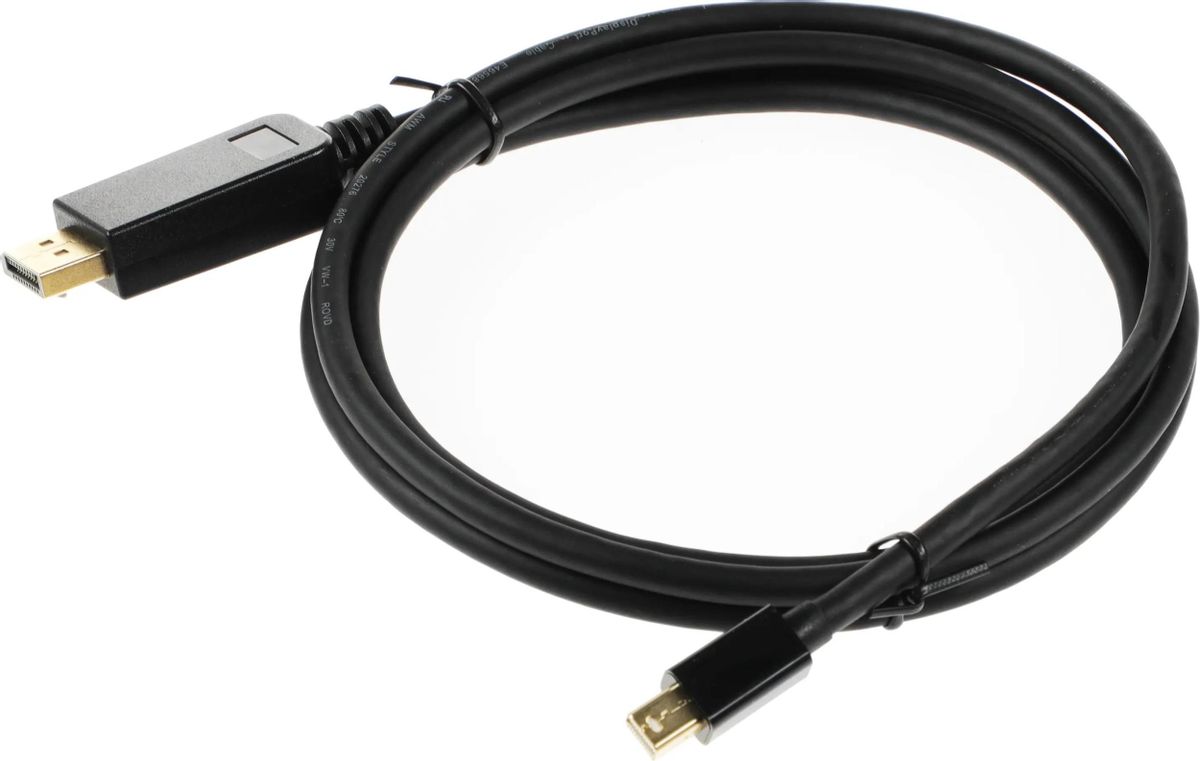 Кабель Mini DisplayPort(M)-DisplayPort (M), 1.5 м, черный Buro (MDP-DP) - фото 1