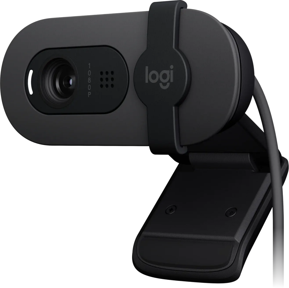 

Веб-камера Logitech Brio 100, 2 MP, 1920x1080, встроенный микрофон, USB 2.0, черный (960-001585), Brio 100