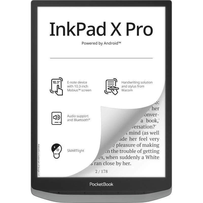 Электронная книга PocketBook X Pro, 10.3", 32Gb, серый