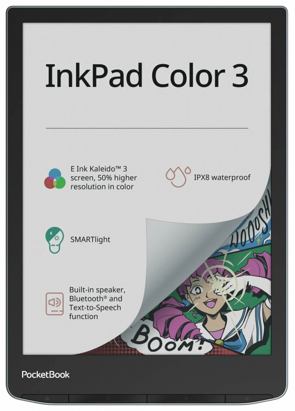 Электронная книга PocketBook InkPad Color 3, 7.8", 32Gb, черный