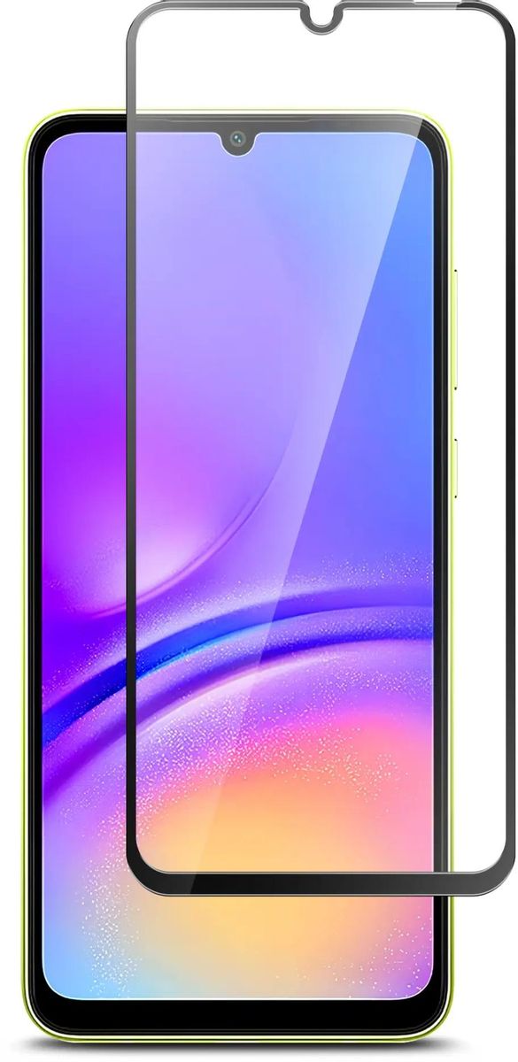 

Защитное стекло BoraSCO для экрана смартфона Samsung Galaxy A05/A05s, Full Screen/Full Glue, поверхность матовая, черная рамка, 2.5D (72610)