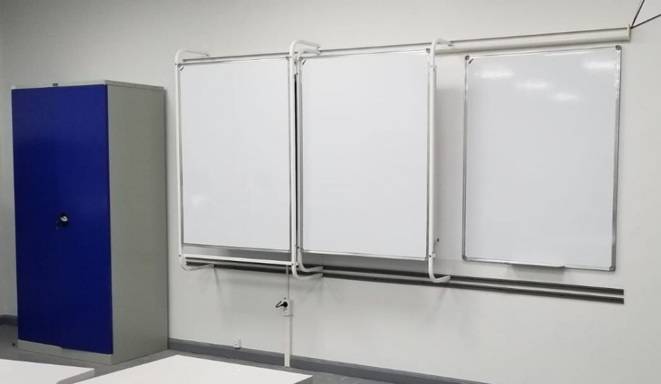 

Рельсовая система настенный для интерактивных панелей Polyglide Slide Mono-2, 65"-75", белый, Slide Mono-2