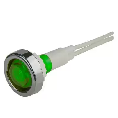 Лампа индикаторная LED зеленый 11 мм 230 В AC, Энергия YL244 (Е0901-0097)