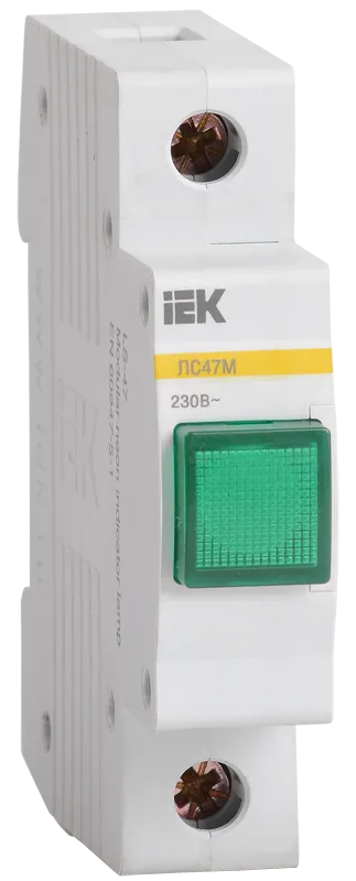 

Лампа индикаторная LED зеленый DIN-рейка 230 В AC, IEK ЛС-47М (MLS20-230-K06), ЛС-47М