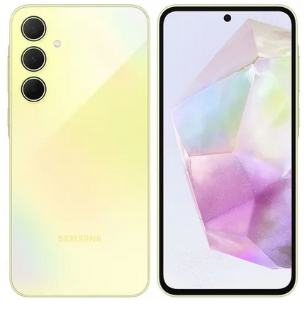 

Смартфон Samsung Galaxy A35 5G, 6.6" 2340x1080 AMOLED, Samsung Exynos 1380, 8Gb RAM, 128Gb, 3G/4G/5G, NFC, Wi-Fi, BT, 3xCam, 2-Sim, 5000 мА⋅ч, USB Type-C, Android 14, желтый (SM-A356EZYPMEA), Galaxy A35 5G