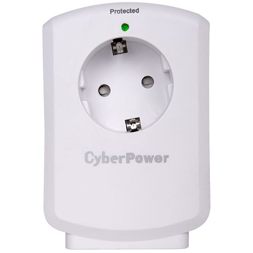 Сетевой фильтр CyberPower, 1-розетка, белый (B01WSA0-DE-W)