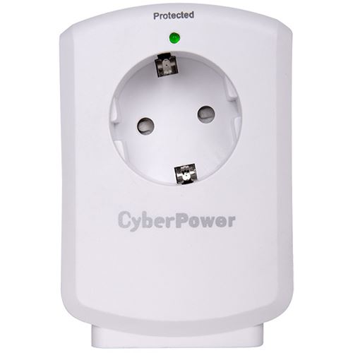 

Сетевой фильтр CyberPower, 1-розетка, белый (B01WSA0-DE-W)