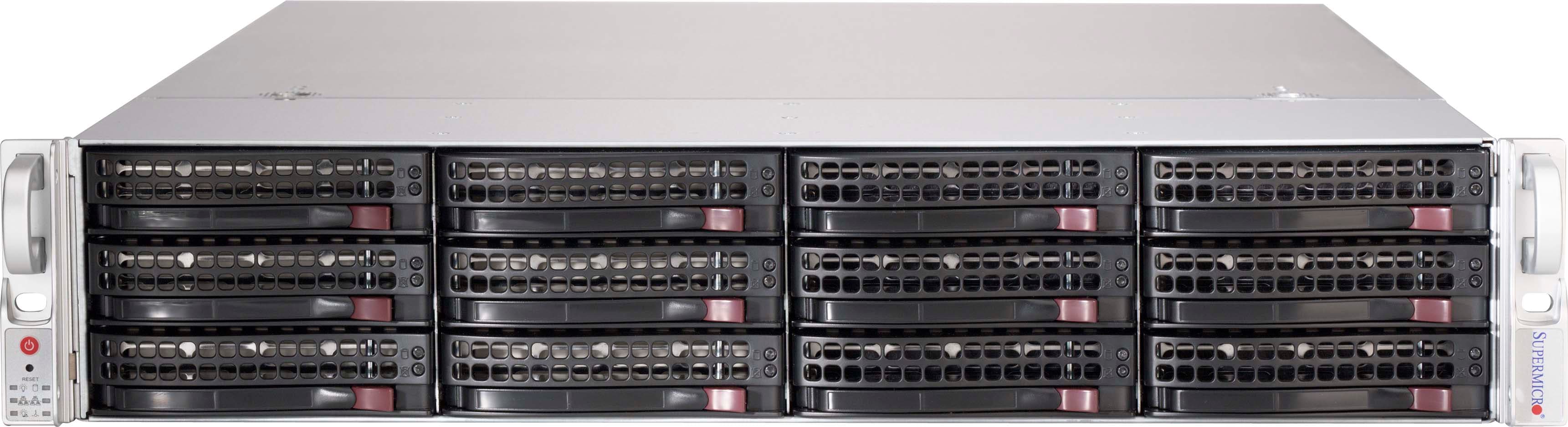 Корпус Supermicro 826BE2C-R609JBOD, 2U RM, 12x3.5 HS, Redundant 2x600 Вт, черный (CSE-826BE2C-R609JBOD)